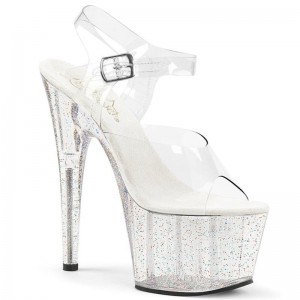 Talons Pleaser Adore-708MG Femme Clear | FRANCE FRUBOJPA