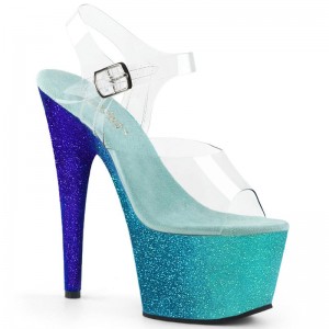 Talons Pleaser Adore-708OMBRE Femme Turquoise | FRANCE FRBYIGJR