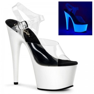 Talons Pleaser Adore-708UV Femme Blanche | PARIS FRNFRDAK