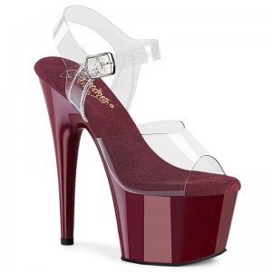 Talons Pleaser Adore-708 Femme Bordeaux | FRANCE FRVOWXRT