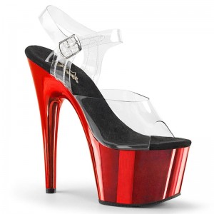 Talons Pleaser Adore-708 Femme Rouge | FRANCE FRPRWXKC