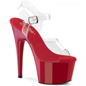 Talons Pleaser Adore-708 Femme Rouge | PARIS FRIEBANZ