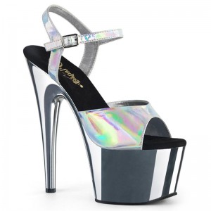 Talons Pleaser Adore-709HGCH Hologram Femme Argent | PARIS FRPMBTQR