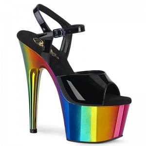 Talons Pleaser Adore-709RC Femme Noir Multicolore | PARIS FRDIKBCZ