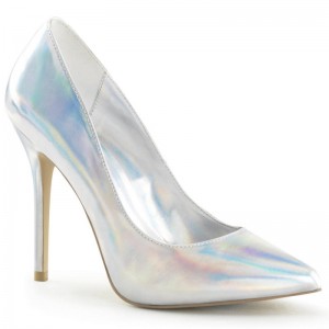 Talons Pleaser Amuse-20 Hologram Femme Argent | FRANCE FRAVSKLU