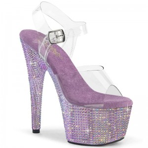 Talons Pleaser Bejeweled-708RRS Femme Violette | PARIS FRAQMWXN