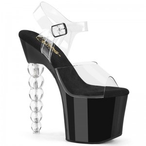 Talons Pleaser Bliss-708 Femme Noir | FRANCE FRCSTYZK