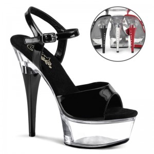 Talons Pleaser Captiva-609 Femme Noir | PARIS FRHKFJSP