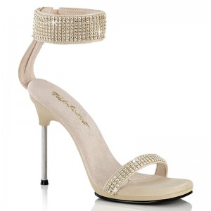 Talons Pleaser Chic-40 Femme Beige | FRANCE FRHEAZNO