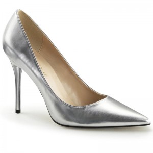 Talons Pleaser Classique-20 Femme Argent Metal | FRANCE FRACHUQY