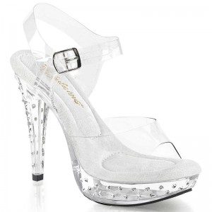 Talons Pleaser Cocktail-508SDT Femme Clear | FRANCE FRNIOBGC