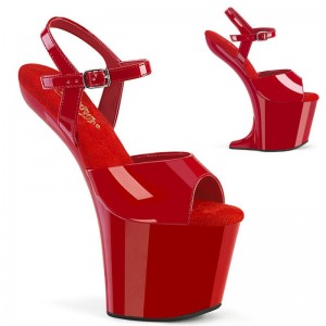 Talons Pleaser Craze-809 Femme Rouge | PARIS FRSWAOJF