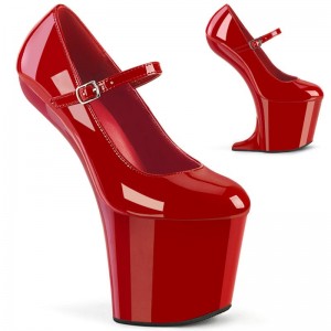 Talons Pleaser Craze-880 Femme Rouge | FRANCE FRNBDSAT