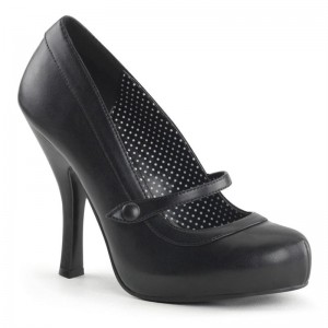 Talons Pleaser Cutiepie-02 Vegan Leather Femme Noir | FRANCE FRAESQKP