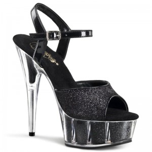 Talons Pleaser Delight-609-5G Femme Noir | FRANCE FRXGTEFR