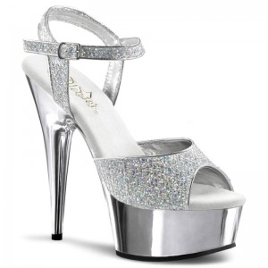 Talons Pleaser Delight-609G Femme Argent | FRANCE FRLSGIBX