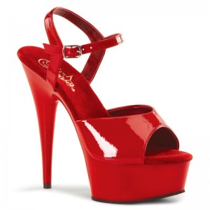 Talons Pleaser Delight-609 Femme Rouge | FRANCE FRCEYSOJ