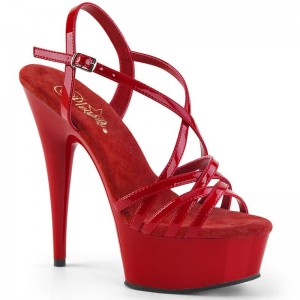 Talons Pleaser Delight-613 Femme Rouge | PARIS FRLMPVDO