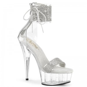 Talons Pleaser Delight-627RS Femme Argent | PARIS FRONQFXT