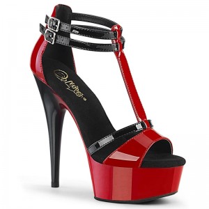 Talons Pleaser Delight-663 Femme Noir Rouge | PARIS FRTVLEQD