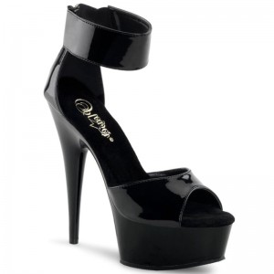 Talons Pleaser Delight-670-3 Femme Noir | FRANCE FRGLSEQN