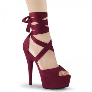 Talons Pleaser Delight-679 Femme Bordeaux | FRANCE FRNOIKJQ