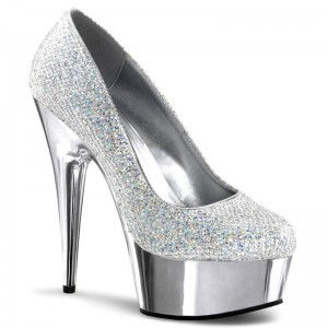 Talons Pleaser Delight-685G Femme Argent | PARIS FRLUDSPH