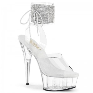 Talons Pleaser Delight-691-2RS Femme Clear | FRANCE FRIMKUOT