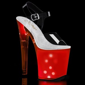 Talons Pleaser Discolite-808 Femme Blanche | FRANCE FRVZJPWG