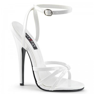 Talons Pleaser Domina-108 Femme Blanche | PARIS FRLDTNBE