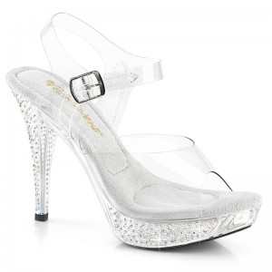 Talons Pleaser Elegant-408ABRS Femme Clear | FRANCE FRTKAUEV