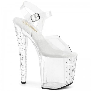 Talons Pleaser Enchant-708RS Femme Clear | PARIS FRMFPDAT