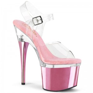 Talons Pleaser Esteem-708 Femme Rose | FRANCE FRBPAZMG