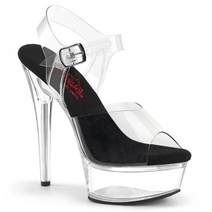 Talons Pleaser Excite-608 Femme Noir | PARIS FRQUWRTO