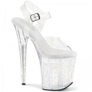 Talons Pleaser Flamingo-808MMG Femme Clear | PARIS FRMIETYH