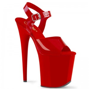 Talons Pleaser Flamingo-808N Femme Rouge | PARIS FRLCAJKB