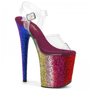 Talons Pleaser Flamingo-808RBG Femme Multicolore | PARIS FRJGKFIP