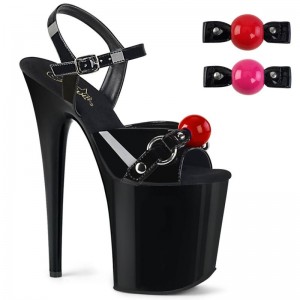 Talons Pleaser Flamingo-809GB Femme Noir | PARIS FRREZHWD