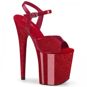 Talons Pleaser Flamingo-809GP Femme Rouge | PARIS FRSXWJIO