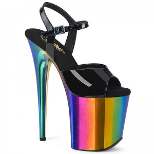 Talons Pleaser Flamingo-809RC Femme Noir Multicolore | PARIS FRFJAIWQ