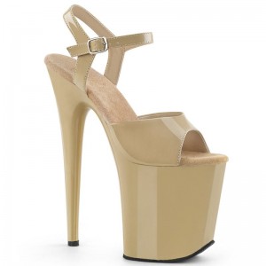 Talons Pleaser Flamingo-809 Femme Beige | FRANCE FRHEBYOT