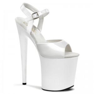 Talons Pleaser Flamingo-809 Femme Blanche | PARIS FRAPMNGO