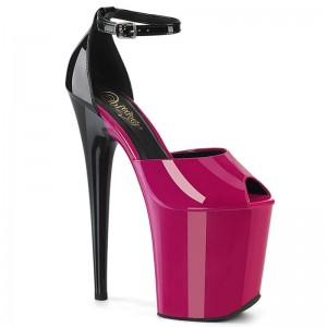 Talons Pleaser Flamingo-868 Femme Rose Noir | PARIS FRXNHWUJ