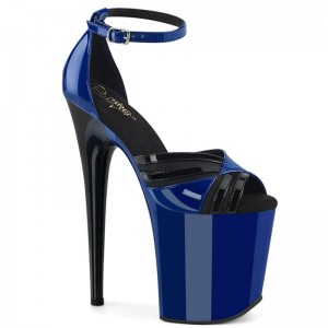 Talons Pleaser Flamingo-884 Femme Bleu Noir | PARIS FRSYMJGZ