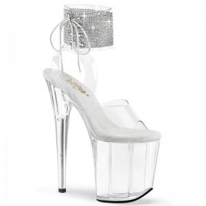 Talons Pleaser Flamingo-891-2RS Femme Clear | FRANCE FRIAESUO