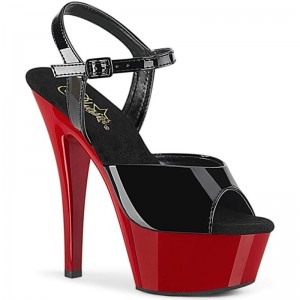 Talons Pleaser Kiss-209 Femme Noir Rouge | PARIS FRTHIMOC