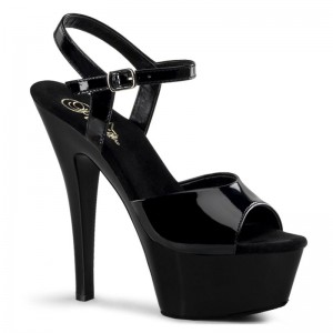 Talons Pleaser Kiss-209 Femme Noir | PARIS FRFDTJMK