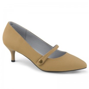 Talons Pleaser Kitten-03 Femme Beige | PARIS FRAWDTSC