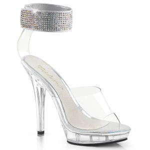 Talons Pleaser Lip-142 Femme Clear | FRANCE FRVFYQBT