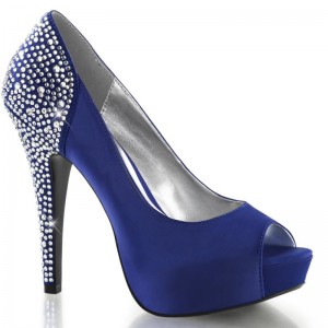 Talons Pleaser Lolita-08 Femme Bleu | FRANCE FRQVRBWG